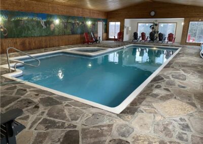 Multi Family Resort Cottage With Huge Pool - STAY SAFE CHLORINATED POOL WATER KILLS ALL VIRUSES, pic of inside pool - PIC2